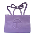 Telfar Light Purple Embossed Crossbody Bag