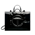 Telfar Sinny Black Embossed Crossbody Leather Bag