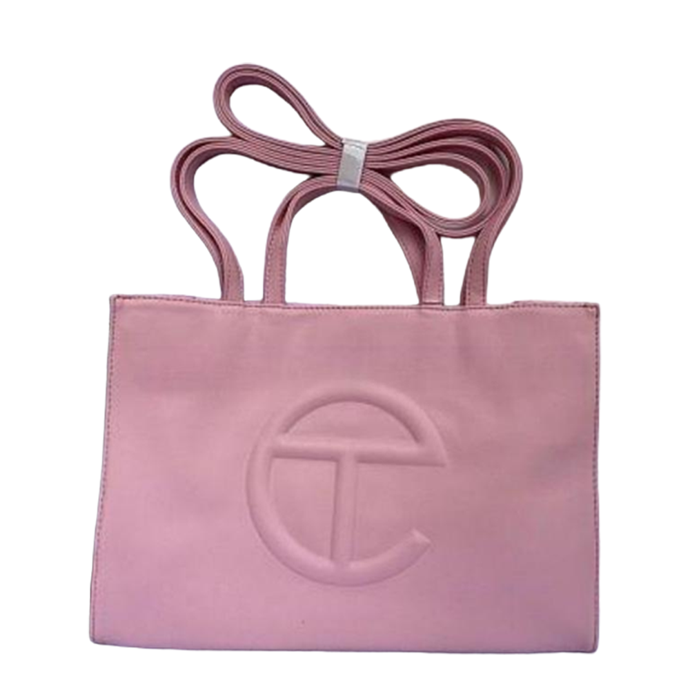 Purple PInk Telfar Leather Shopping Bag