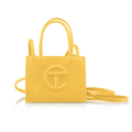 Yellow Telfar Embossed Same Color Logo Shopping Bag