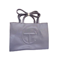 Lavender Grey Telfar Embossed Same Color Logo Shopping Bag