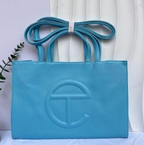 Cyan Telfar Embossed Same Color Logo Crossbody Bag
