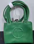 Green Telfar Embossed Same Color Logo Bag