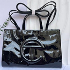 Telfar Sinny Black Embossed Crossbody Leather Bag