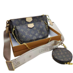 Louis Vuitton Multi Pochette Accessoires Monogram Canvas Beige Strap Bag