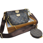 Louis Vuitton Multi Pochette Accessoires Monogram Canvas Warm Taupe Strap Bag