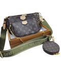 Louis Vuitton Multi Pochette Accessoires Monogram Canvas Khaki Green Strap Bag