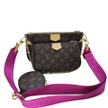 Louis Vuitton Multi Pochette Accessoires Monogram Canvas Pink Strap Bag