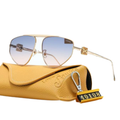 Loewe Aviator Gold-Tone Metal Frame Blue Gradient Sunglasses