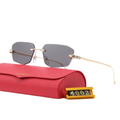 Cartier Gold-Tone Metal Panther Head Black Sunglasses