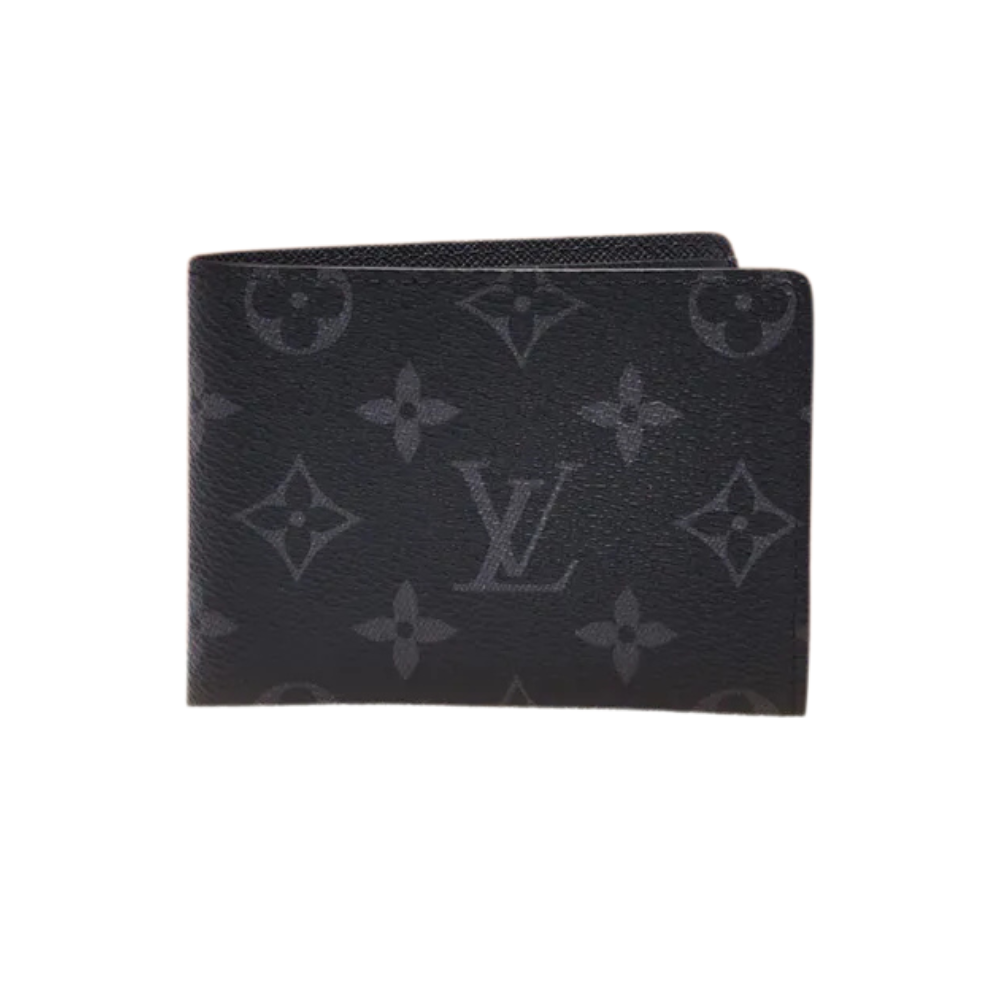 Louis Vuitton Monogram Short Black Floral Eclipse Wallet