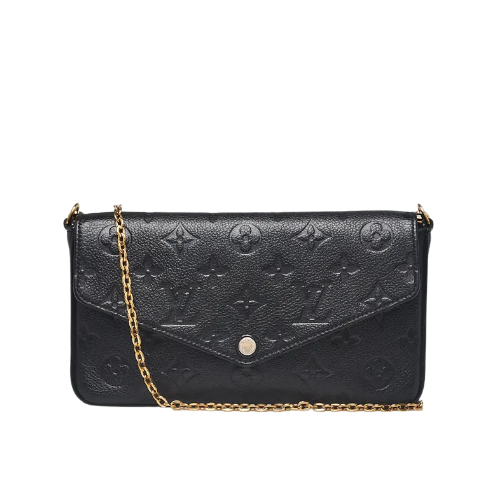 Louis Vuitton Félicie GM Pochette Black Monogram Empreinte Leather Bag