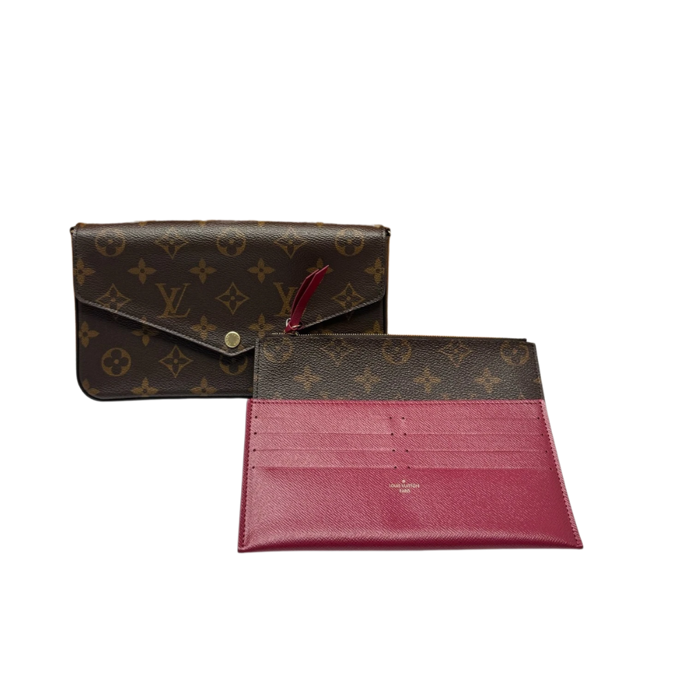 Louis Vuitton Félicie Pochette Monogram Canvas Rose Pink Crossbody Bag
