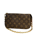 Louis Vuitton Pochette Accessoires Chain Monogram Canvas Women's Crossbody Shoulder Bag