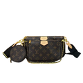 Louis Vuitton Multi Pochette Iconic Monogram Canvas Accessories Bags with Detachable Black Shoulder Strap