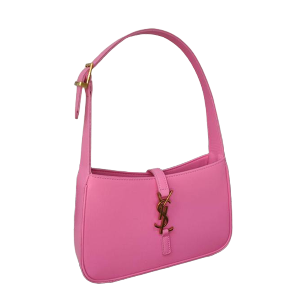 Le 5 À 7 Fuchsia Leather Hobo Bag with Signature Hook Closure