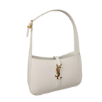 Le 5 À 7 Hobo White Croc-embossed Bag in Smooth Leather