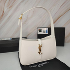 Le 5 À 7 Hobo White Croc-embossed Bag in Smooth Leather