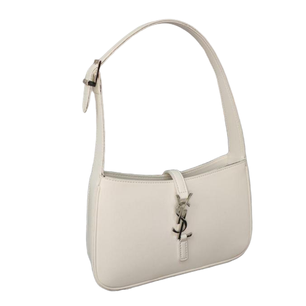 Le 5 À 7 Neutrals Hobo White Croc-embossed Smoot Leather Bag
