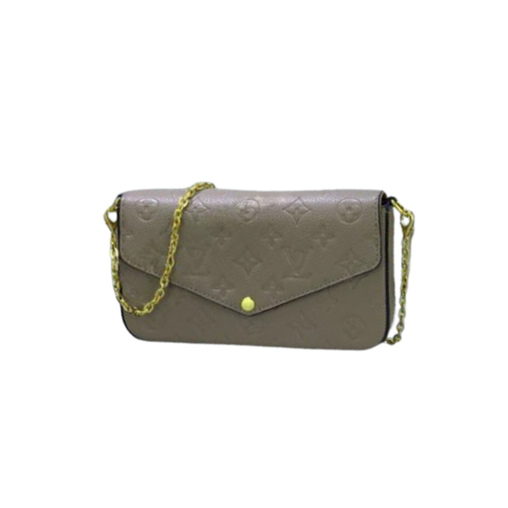 Louis Vuitton Pochette Félicie Tourterelle Empreinte Leather Shoulder Bag