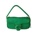 Coach Emerald Green Pillow Tabby Shoulder Leather Crossbody Bag with "C" Clasp