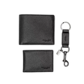 Coach Compact 3-in-1 Plane Black Wallet Set