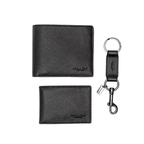 Coach Compact 3-in-1 Plane Black Wallet Set
