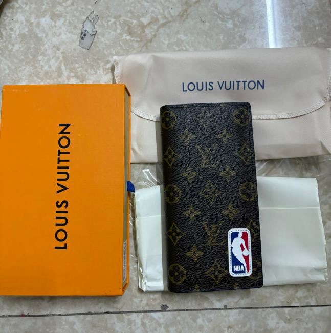 Louis Vuitton Brazza LV x NBA Pocket Organizer Limited Edition NBA Patch Wallet