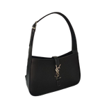 Le 5 à 7 Black Crocodile-Effect Shiny Leather Hobo Shoulder Bag