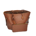 LV Neverfull MM Cognac Brown Bag Set