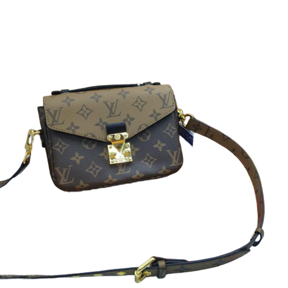 LV Pochette Métis Reverse Monogram Black Brown canvas style Handbag