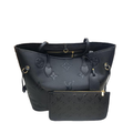 LV Neverfull MM Monogram Empreinte Black leather Tote bag with Pouch