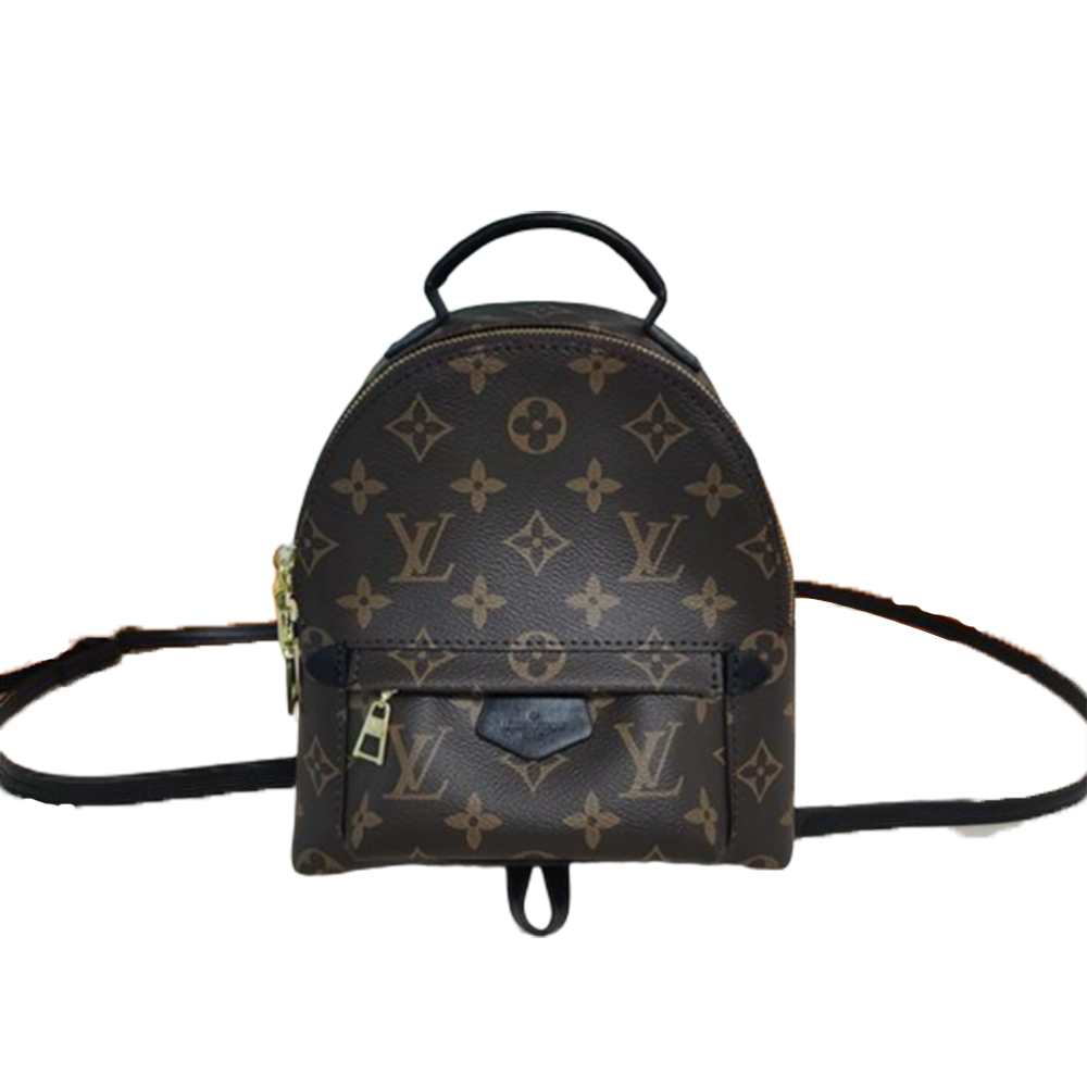 LV Reverse Monogram Canvas Palm Springs Black Mini Backpack