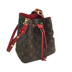 LV Monogram Coated Canvas Colorful Leather Trim Bucket Bag