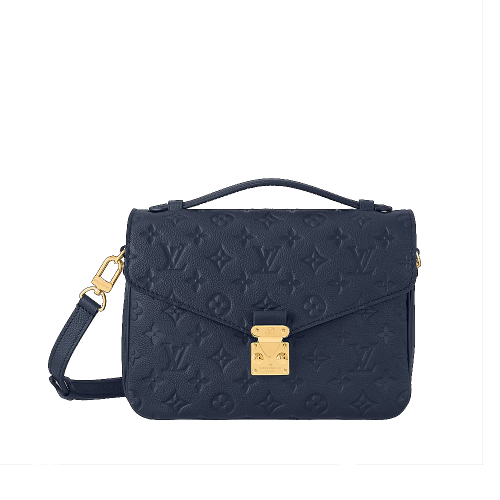 LV Pochette Métis Monogram Embossed Navy Empreinte Bag