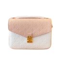 LV Pochette Métis Monogram Spanish Cream and Blush Pink Leather Shoulder Bag