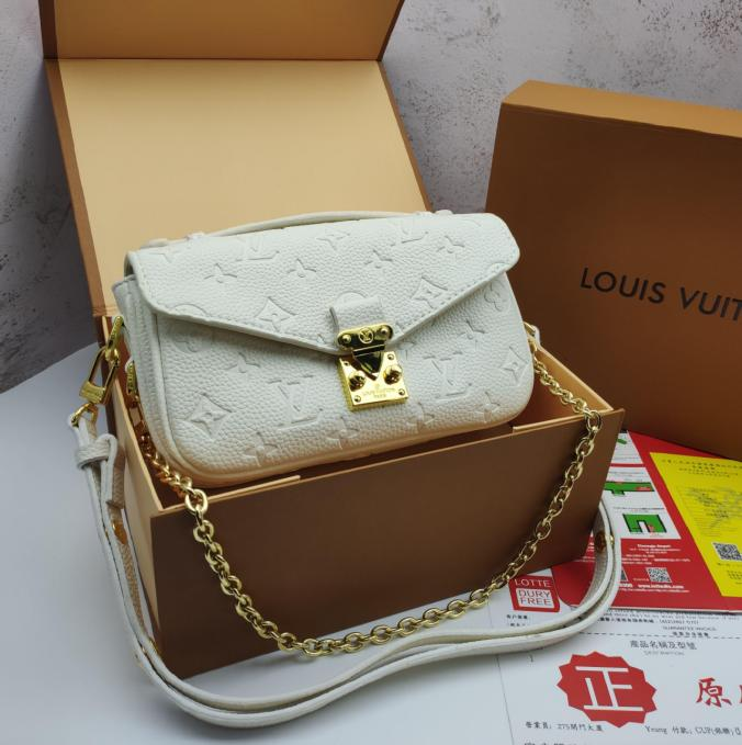 LV Pochette Métis Monogram Embossed Ash Gray Empreinte Bag