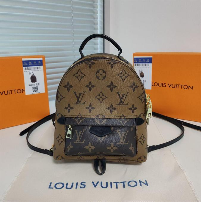 LV Reverse Monogram canvas Palm Springs Mini Backpack