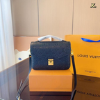 LV Pochette Métis Monogram Embossed Navy Empreinte Bag