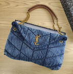 Loulou Puffer Denim Shoulder Bag