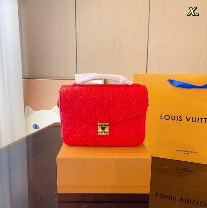 LV Pochette Métis Monogram Scarlet Red Leather HandBag