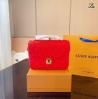 LV Pochette Métis Monogram Scarlet Red Leather HandBag