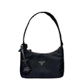 Prada Re-Edition 2000 Hobo Black Nylon & Saffiano Leather Bag